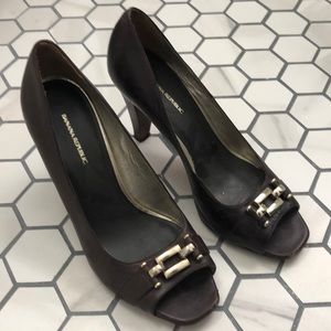 Banana Republic Open Toe Chestnut Pump